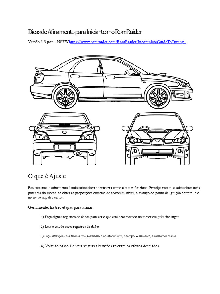 Dicas de Afinamento no RomRaider | PDF | Motores | Tempo