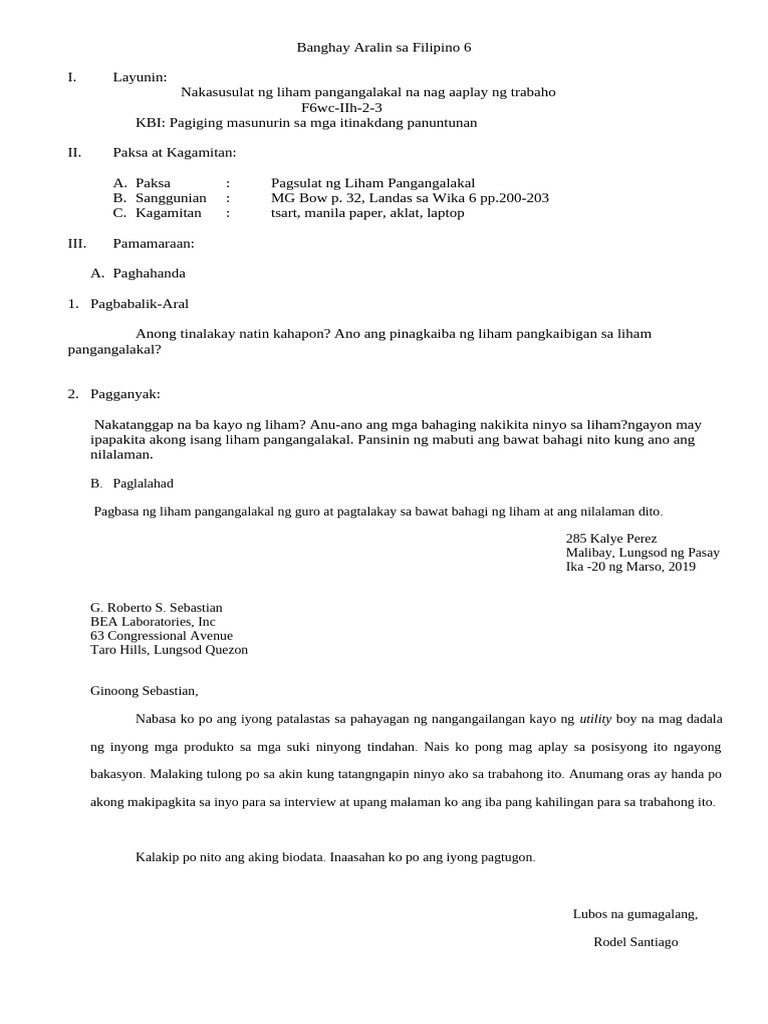 LP Filipino | PDF