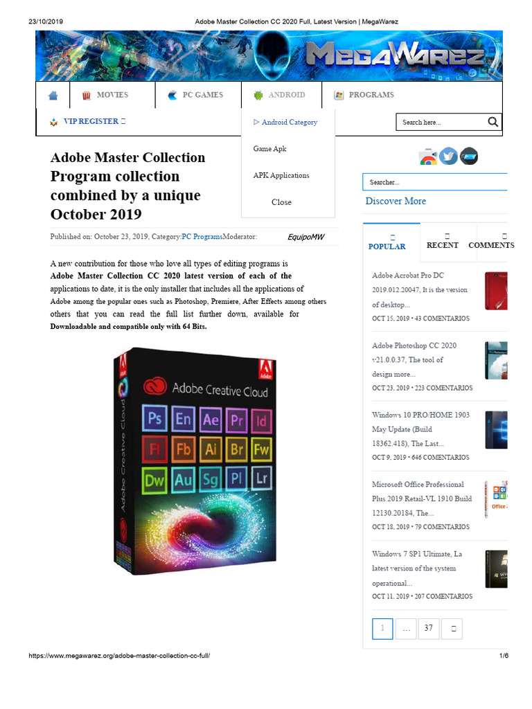 Adobe Master Collection CC 2020 Download | PDF | Adobe Creative Suite ...