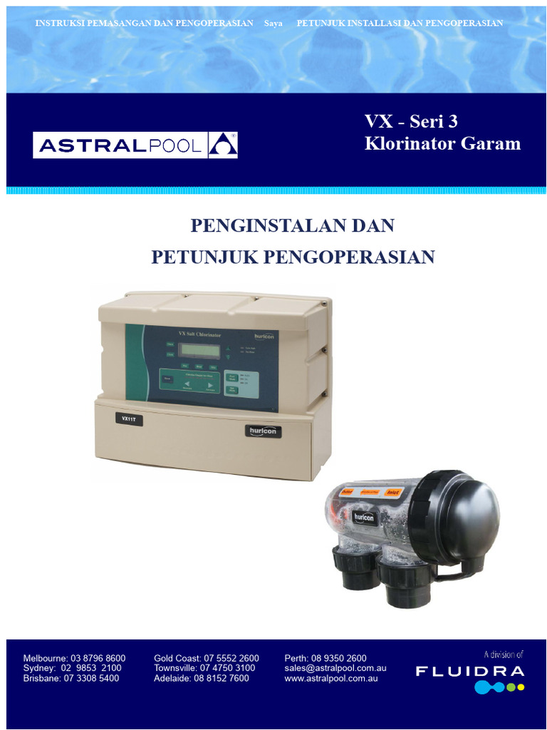 Panduan Instalasi Klorinator VX-3 | PDF