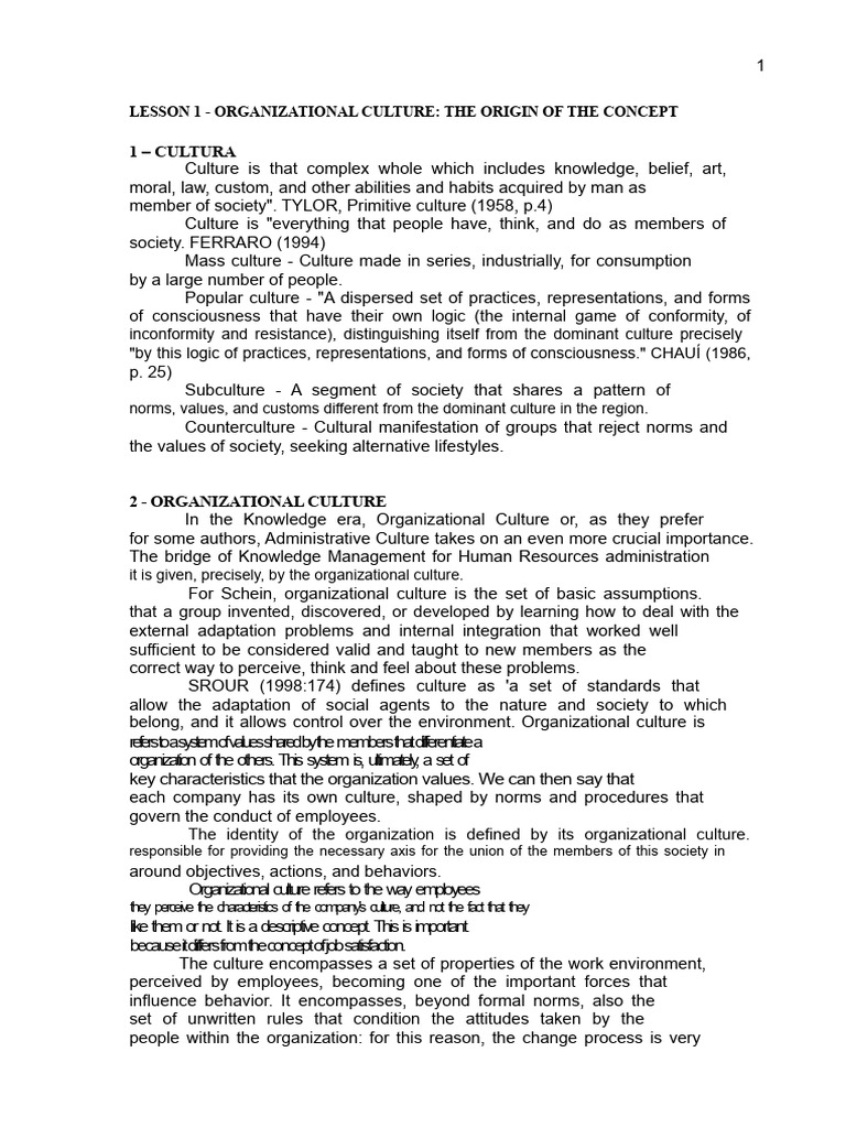 Understanding Organizational Culture | PDF | Organizational Culture ...