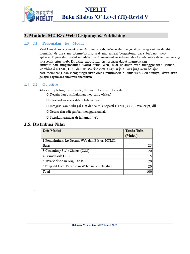 M2 R5 O-Level Rincian | PDF