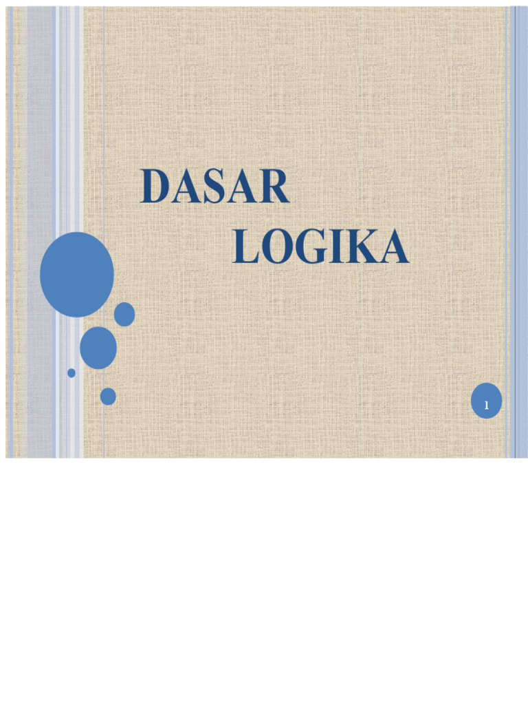 Dasar Logika dan Proposisi dalam Matematika | PDF
