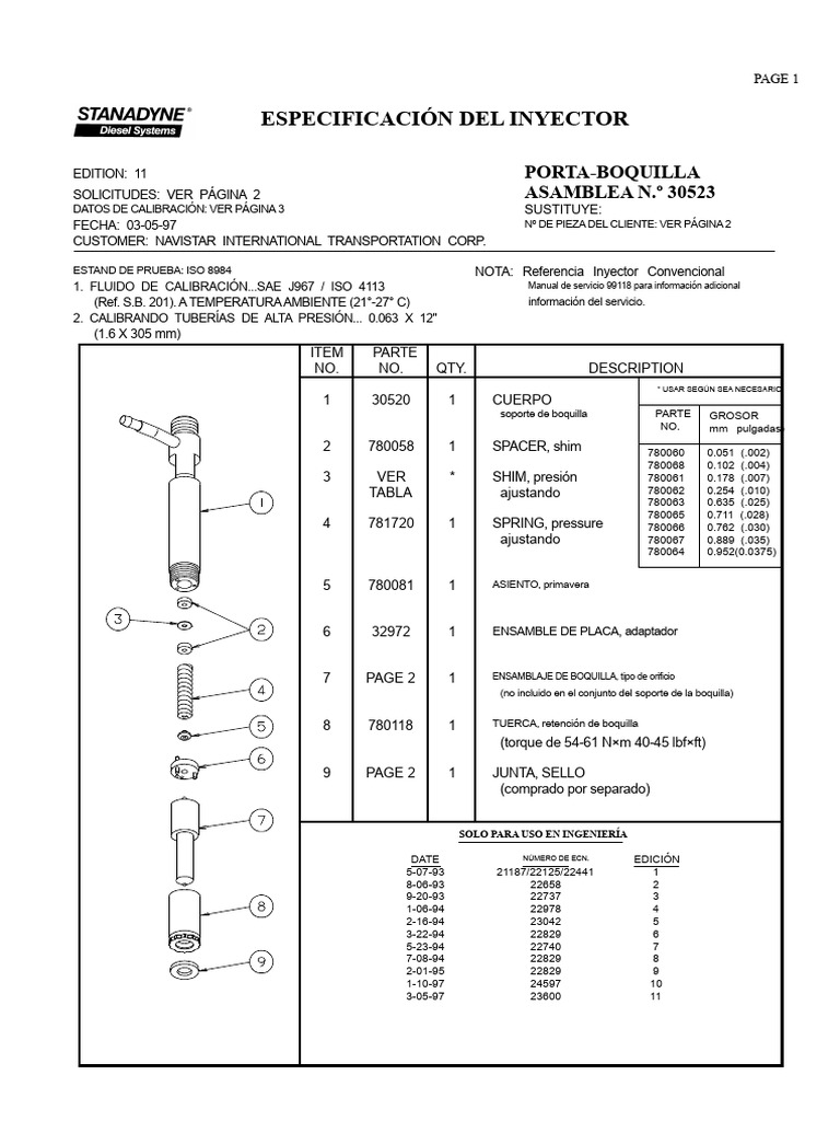 Stanadyne 30523 | PDF