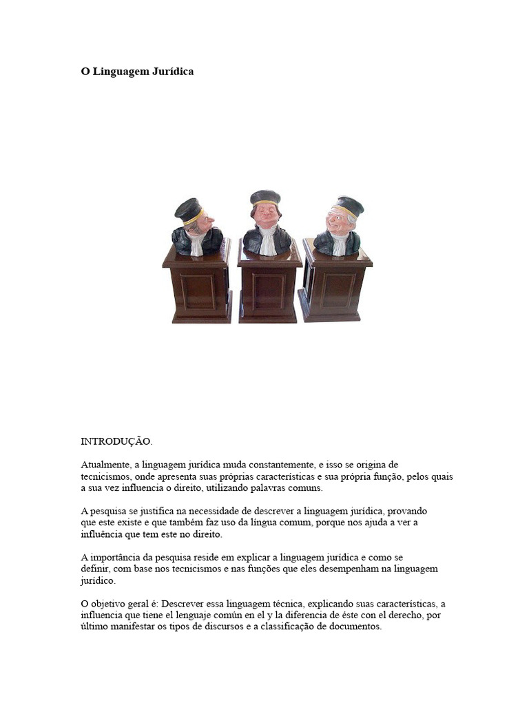 Características da Linguagem Jurídica | PDF | Comunicação | Latim