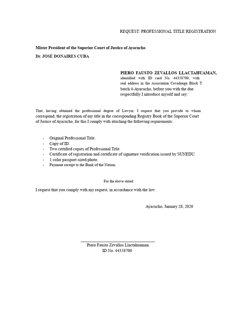 I Request Title Registration | PDF