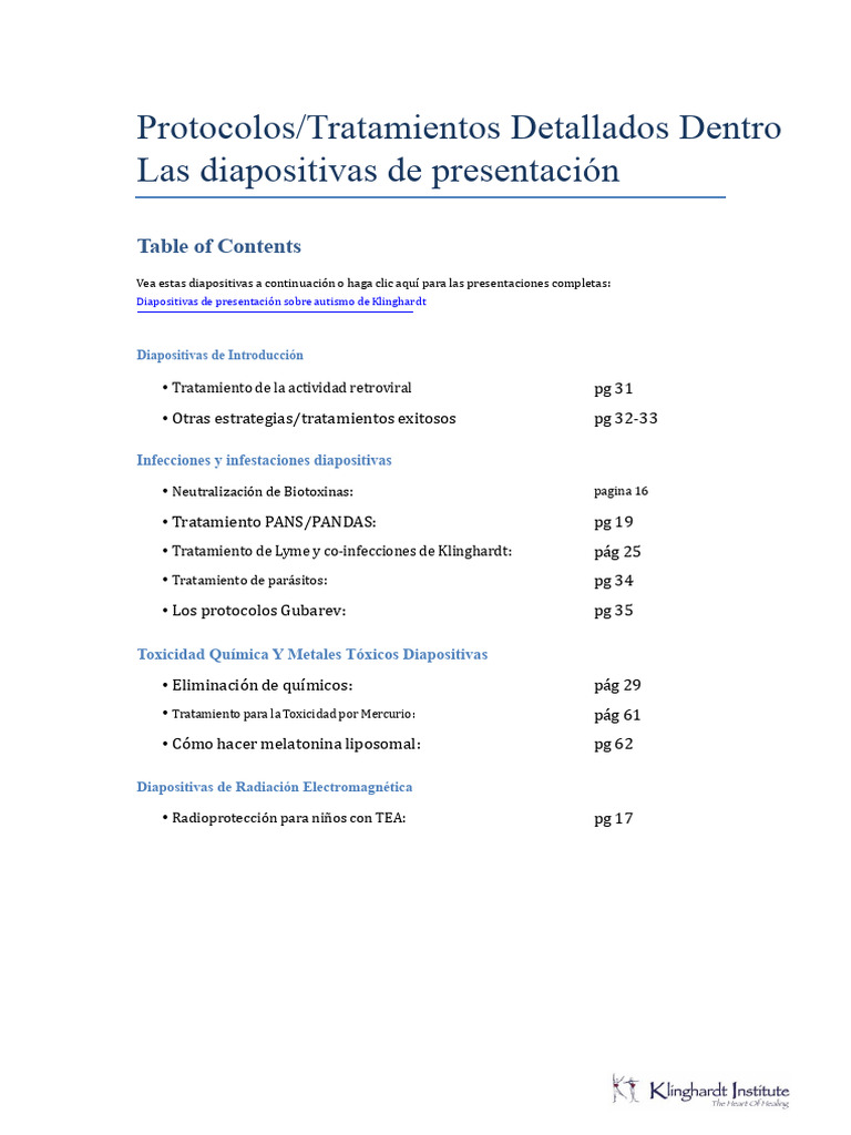 Tratamientos Avanzados para Autismo y PANDAS | PDF | VIH | Desorden ...