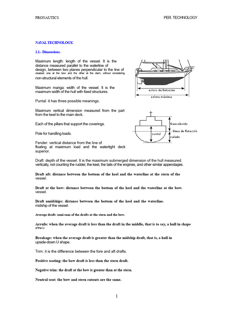 Naval Vessel Dimensions and Structure Guide | PDF | Hull (Watercraft ...