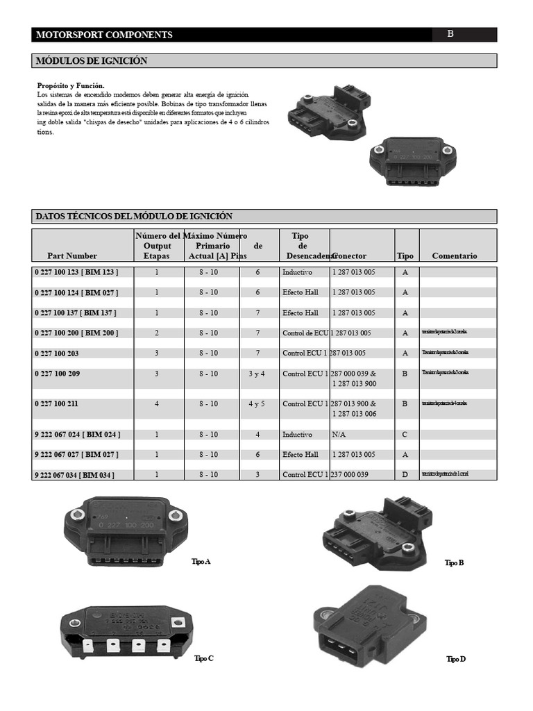 Módulos de Ignición para Motorsport | PDF | Transformador ...