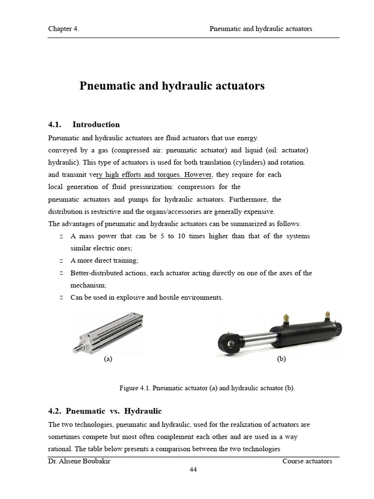 Pneumatic and Hydraulic Actuators Explained | PDF | Actuator | Pneumatics