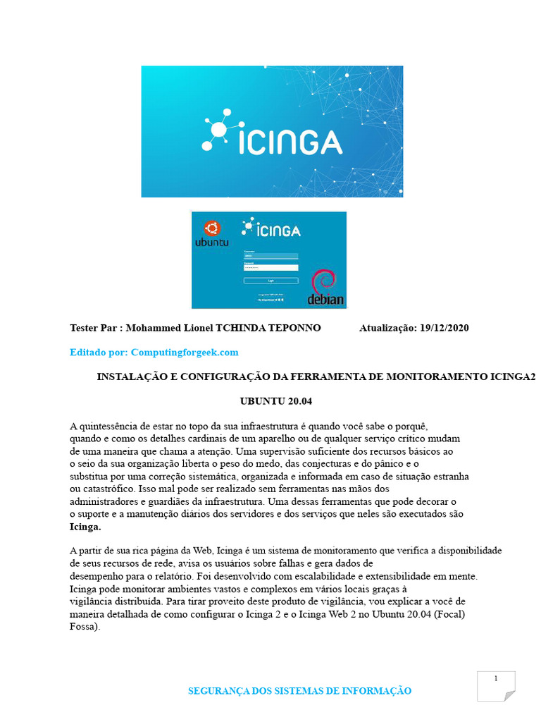 Instalação do Icinga2 no Ubuntu 20.04 | PDF | Autenticação | Rede ...