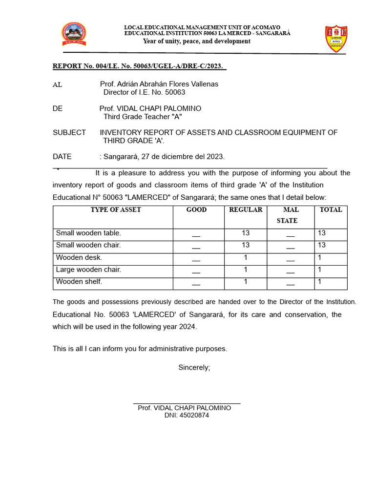Inventory Report | PDF