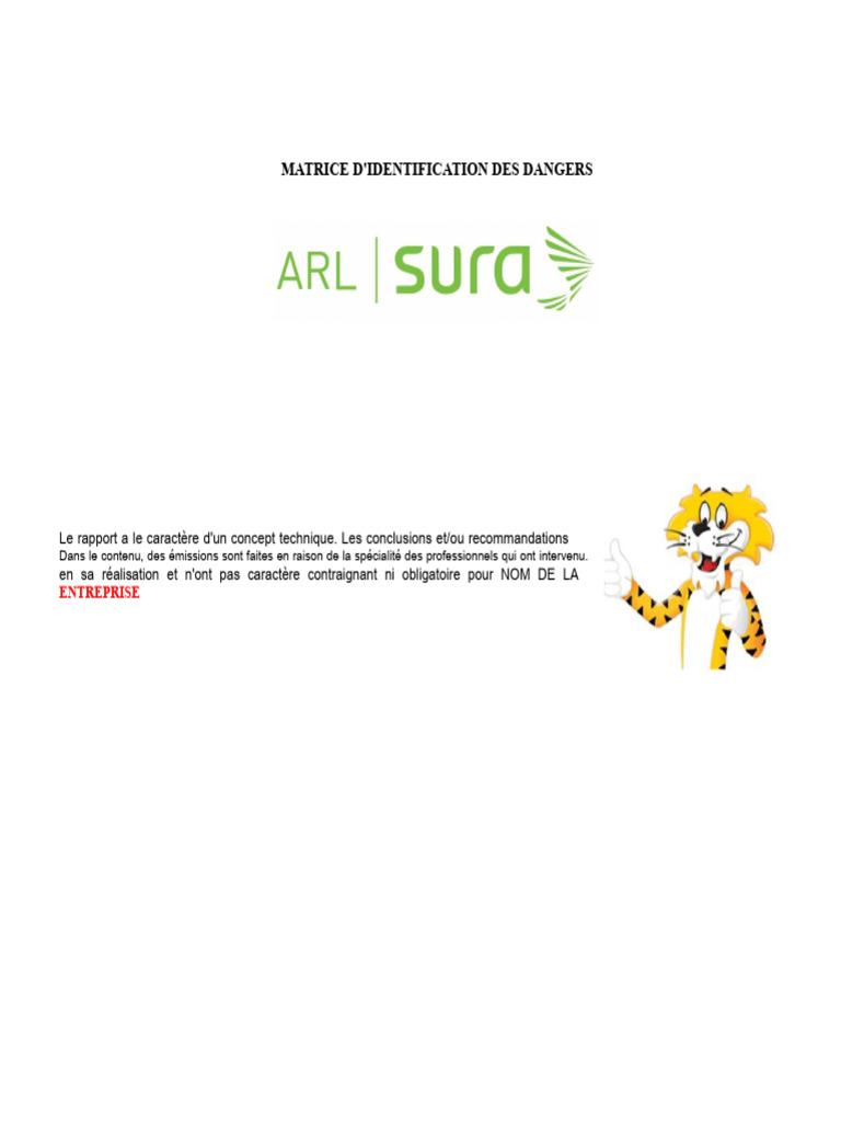 Matrice d'Identification des Dangers | PDF | Risque | Gestion des risques