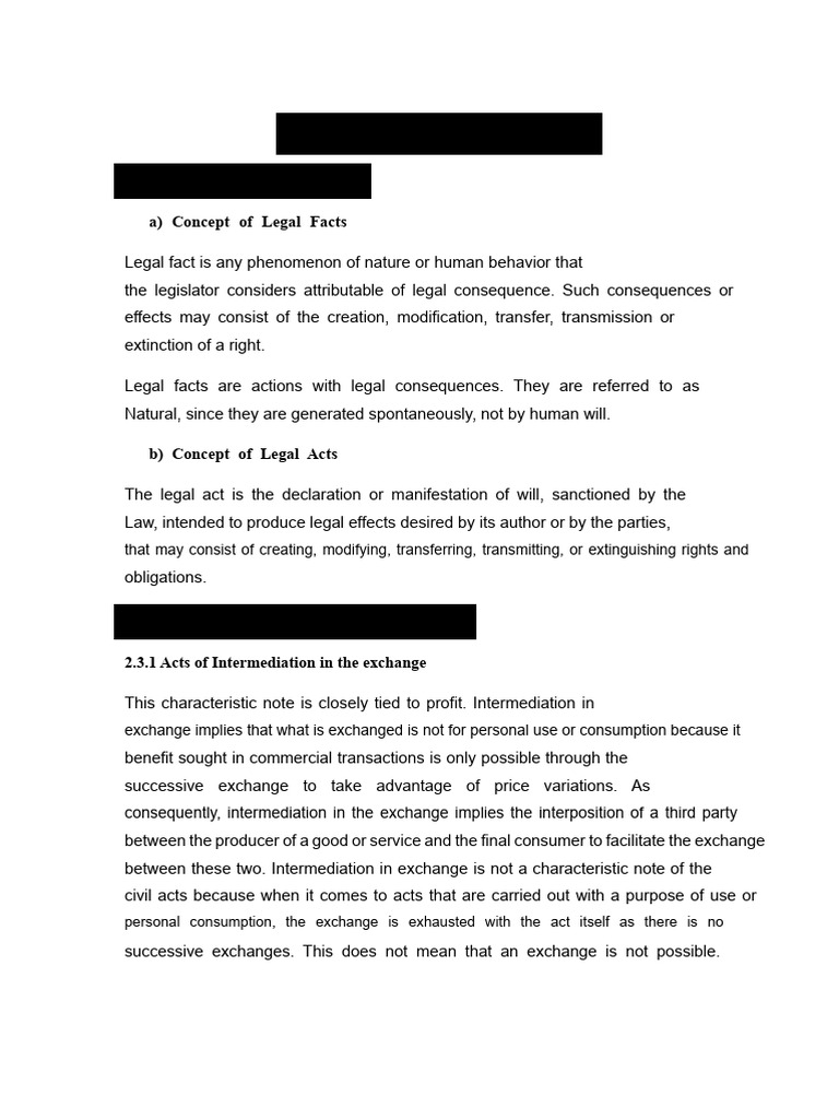 Understanding Legal and Commercial Acts | PDF | Profit (Economics ...