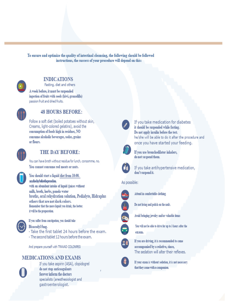 Colonoscopy Preparation Guidelines | PDF | Colonoscopy | Water