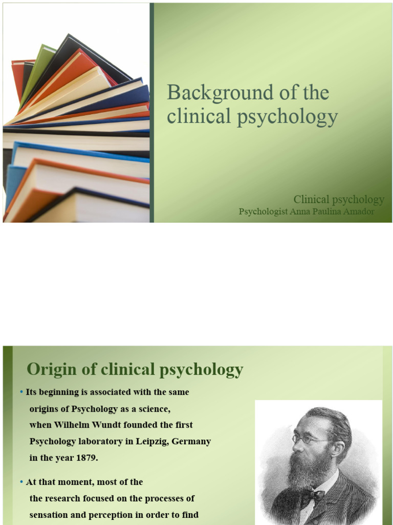 History of Clinical Psychology Origins | PDF | Psychology | Clinical ...