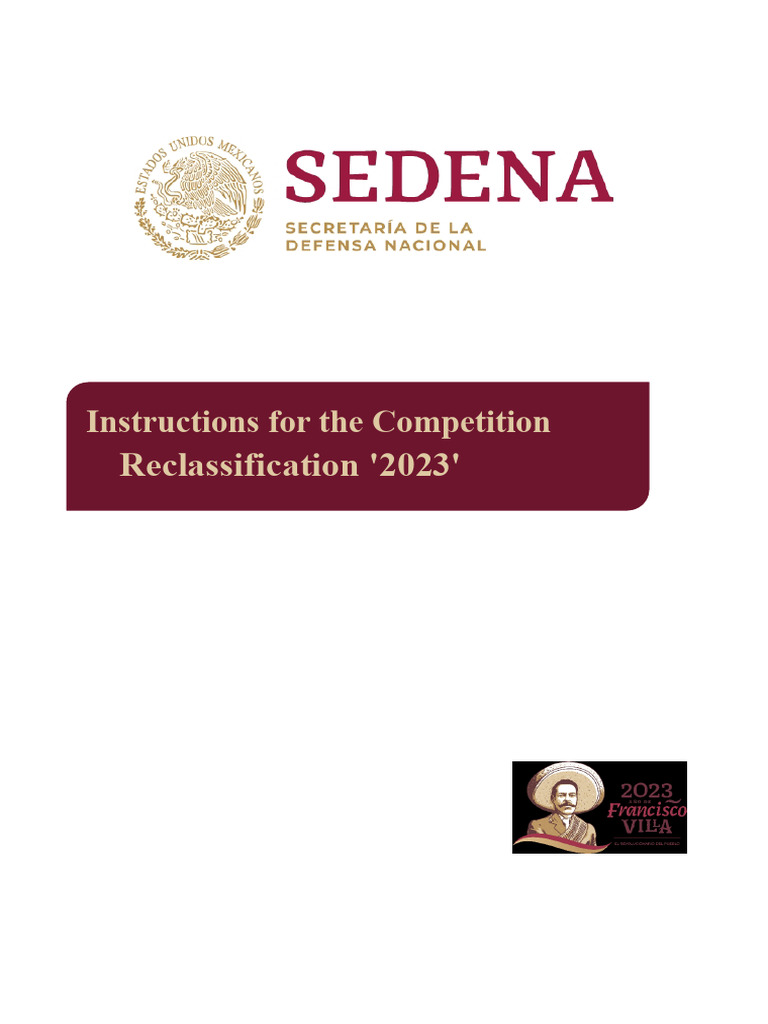Reclassification Contest Instructions 2023 | PDF | Physical Examination ...