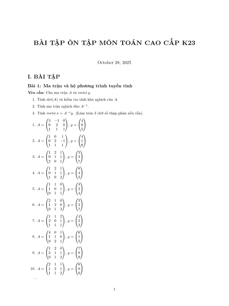 Baitap Ontap | PDF