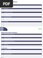 Store Opening and Closing Checklist | PDF