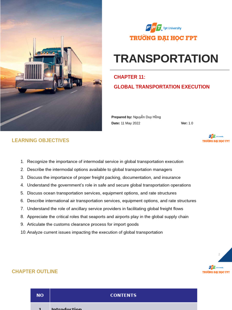 Global Transportation Execution Overview | PDF | Cargo | Containerization