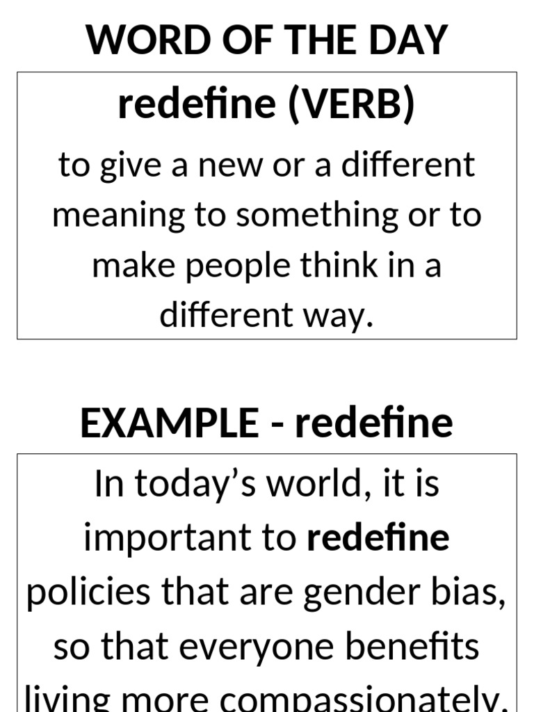 Redefine: Meaning and Impact | PDF