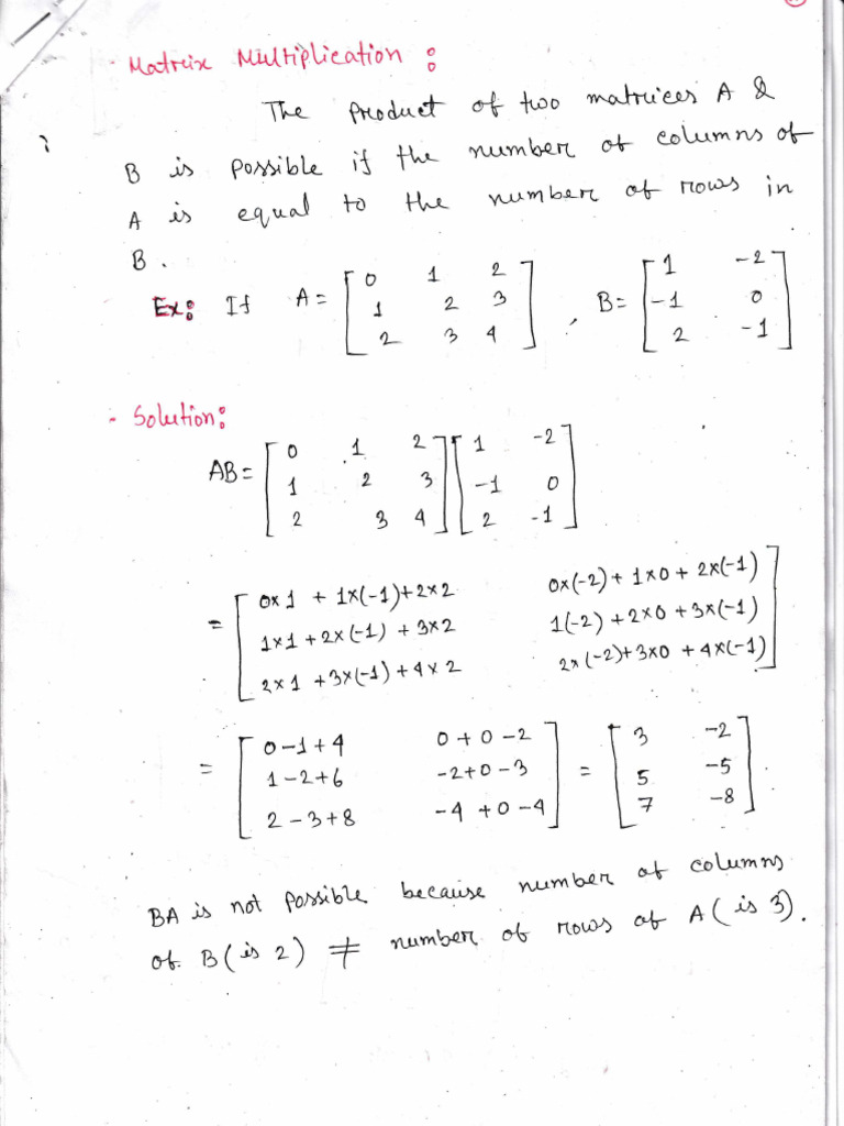 Matrix Multiplication | PDF
