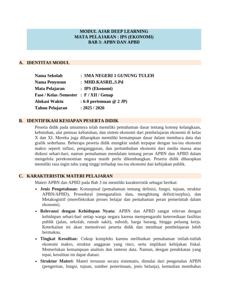 Modul Ajar Deep Learning | PDF