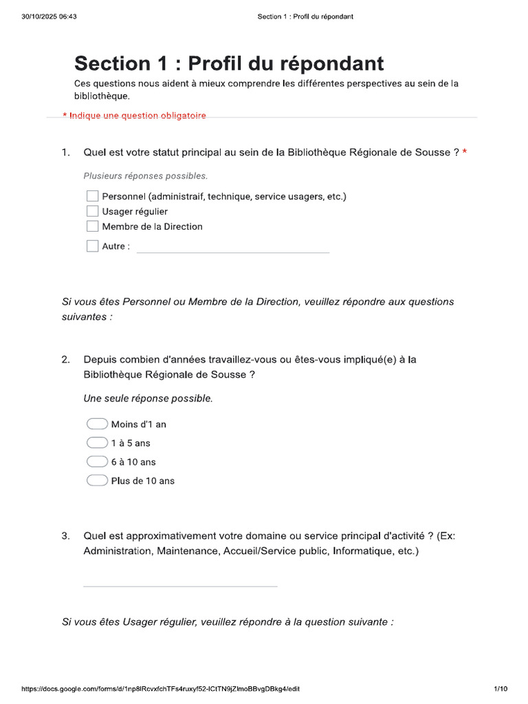 Questionnaire | PDF
