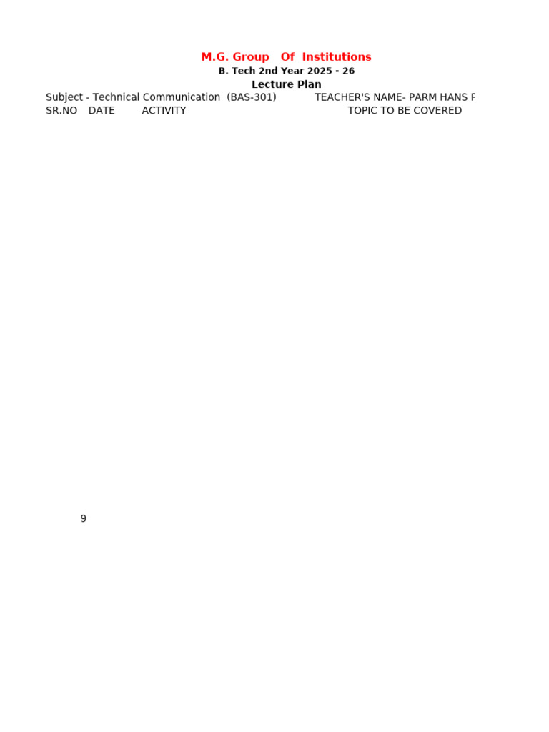 PHP Lecture Plan | PDF