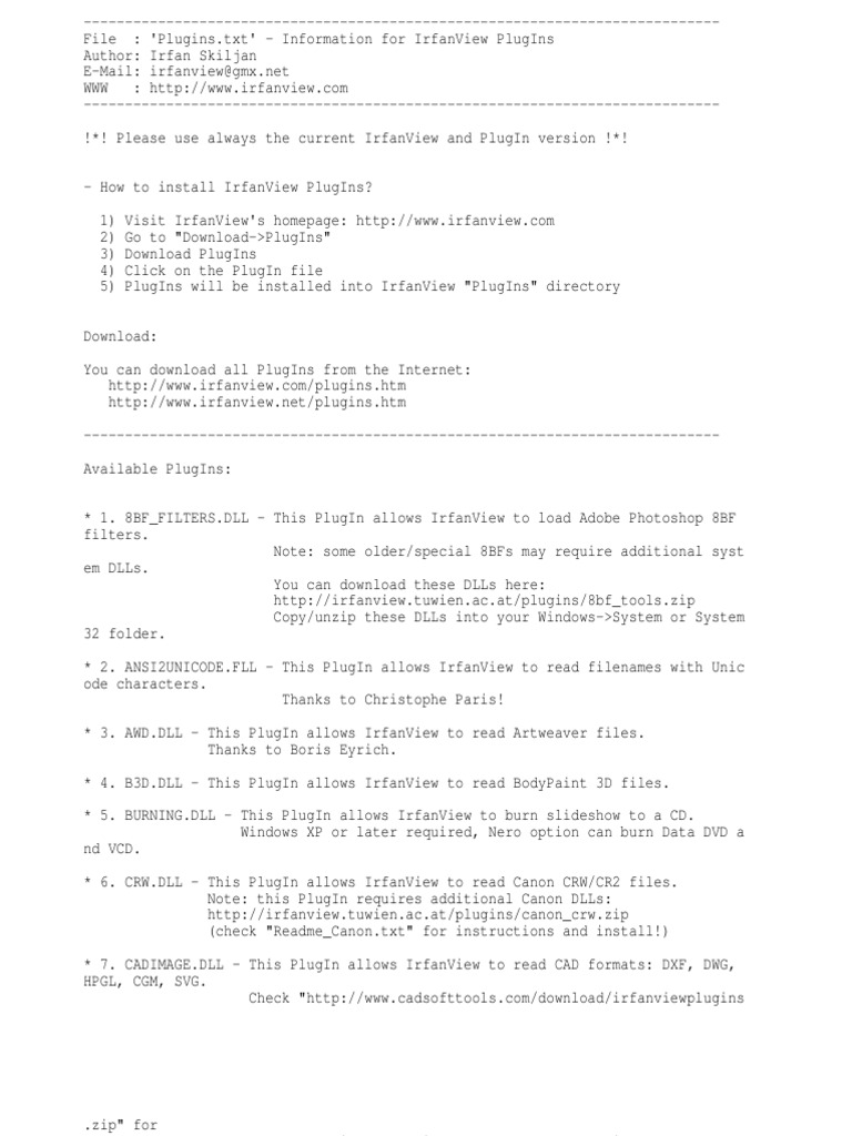 Cad image dll plugin for irfanview Cad image dll plugin for irfanview