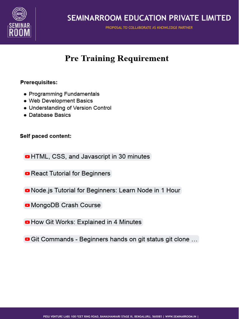 Backend Development - Pre Training | PDF