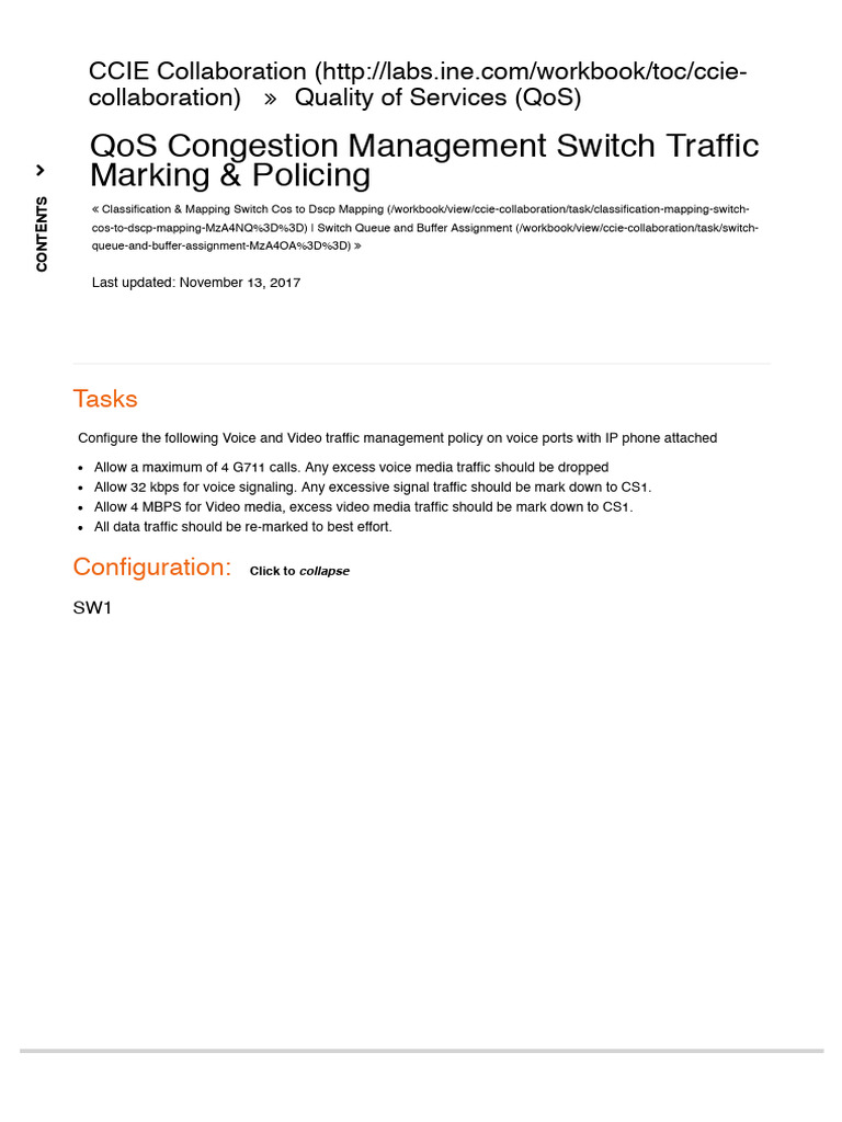 CCIE Collaboration QoS Configuration Guide | PDF | Quality Of Service ...