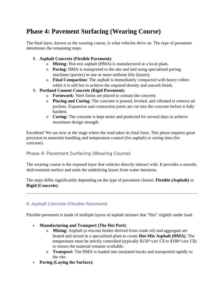 Pavement Surfacing Techniques Explained | PDF | Road Surface | Concrete