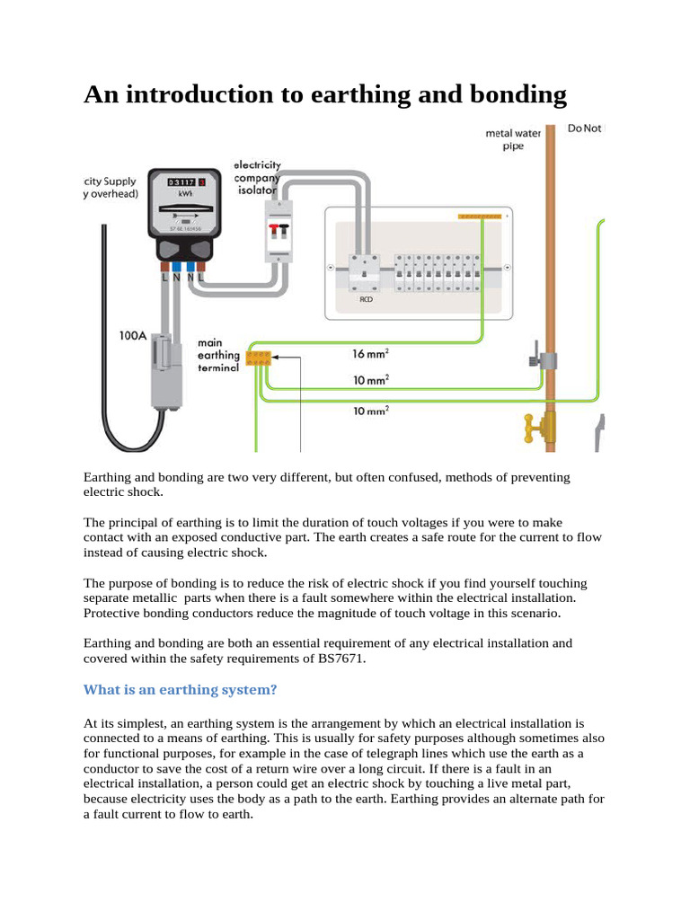 An Introduction To Earthing and Bondingo | PDF | Electrical Wiring ...