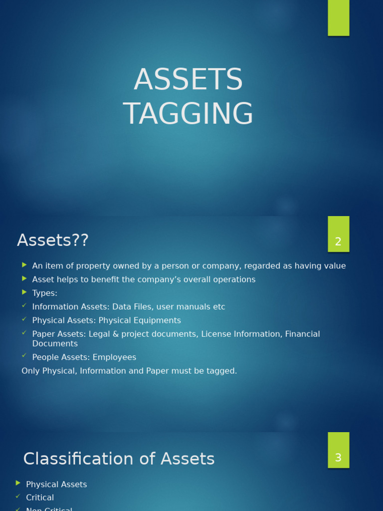 Asset Tagging | PDF