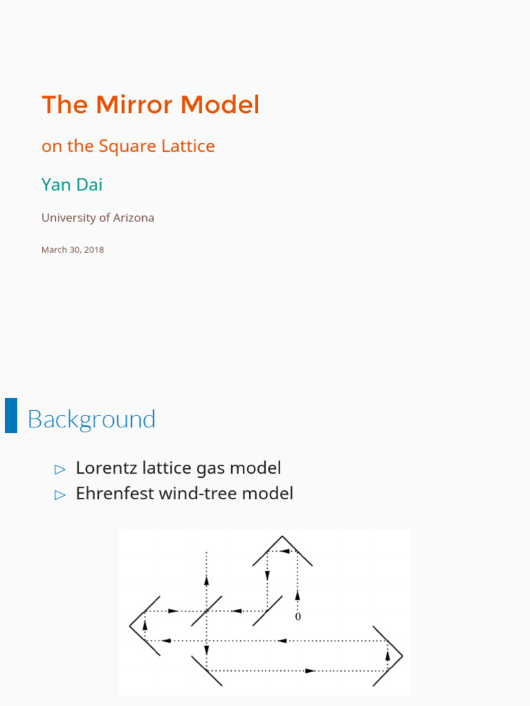Mirror Model on Square Lattice Analysis | PDF | Lattice (Group ...