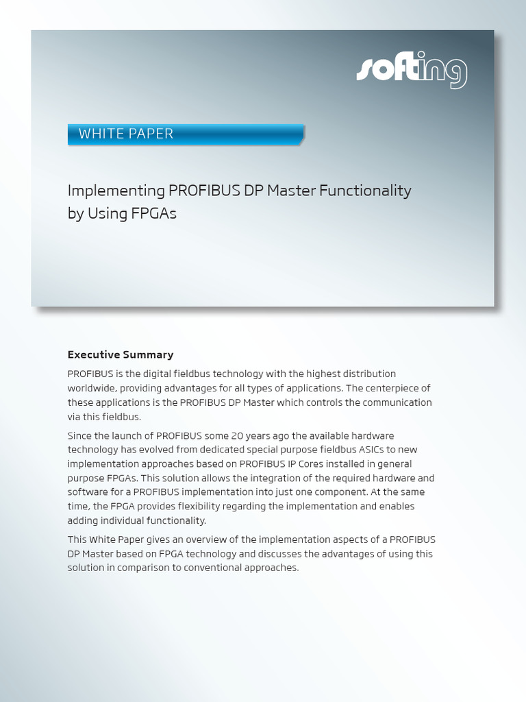 FPGA-Based PROFIBUS DP Master Guide | PDF | Field Programmable Gate ...
