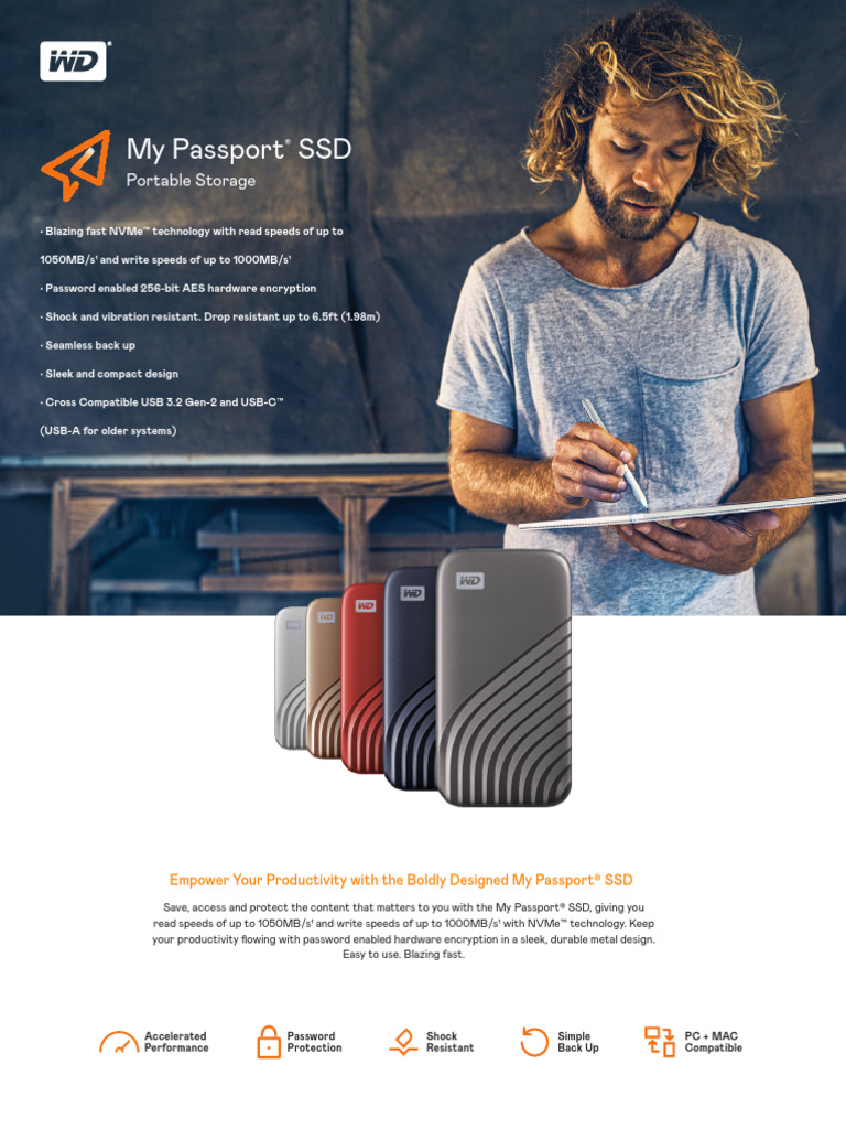 My Passport SSD: Fast, Secure Storage | PDF | Solid State Drive | Usb