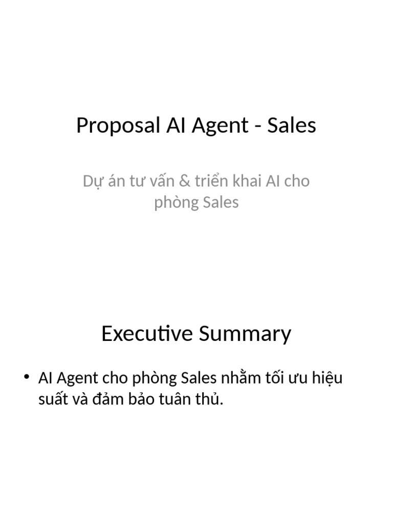 Proposal Sales AI Agent Charts | PDF