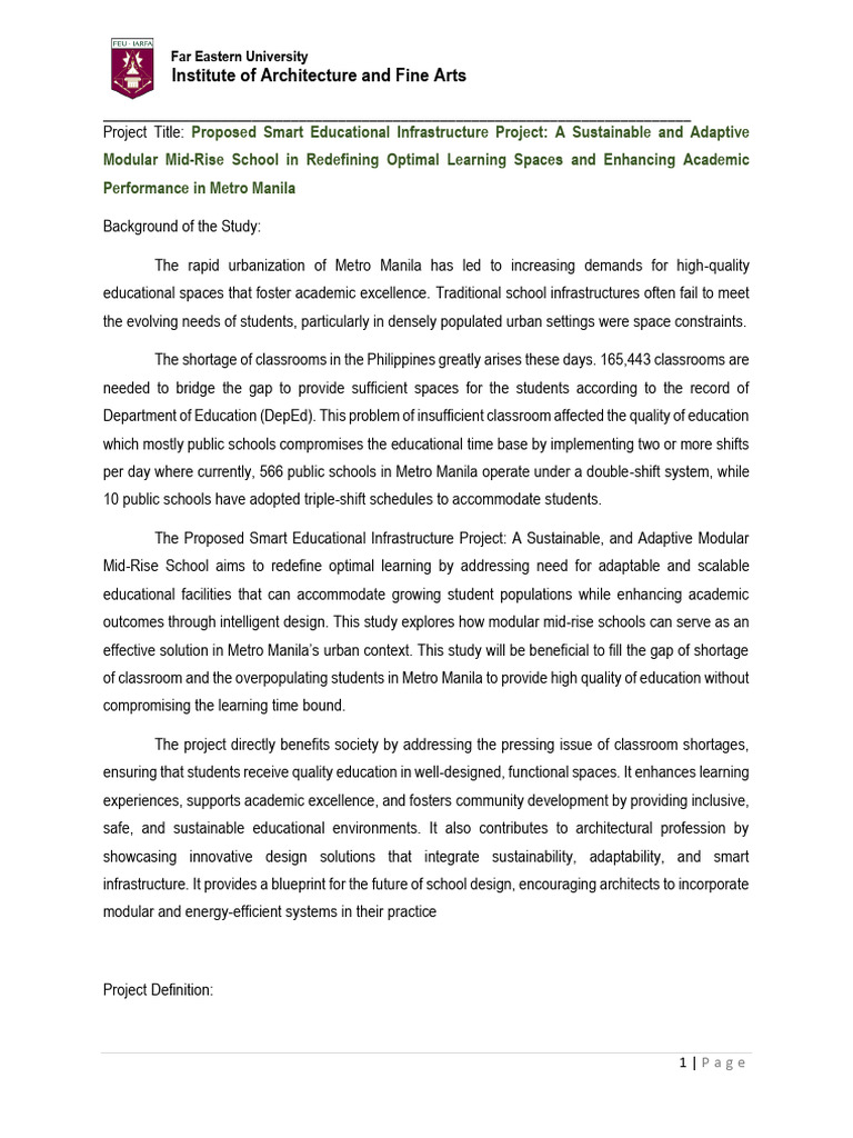 Sustainable Modular School Design Manila | PDF | Infrastructure ...