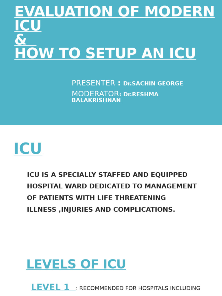 Modern ICU Evaluation and Setup Guide | PDF | Intensive Care Unit ...