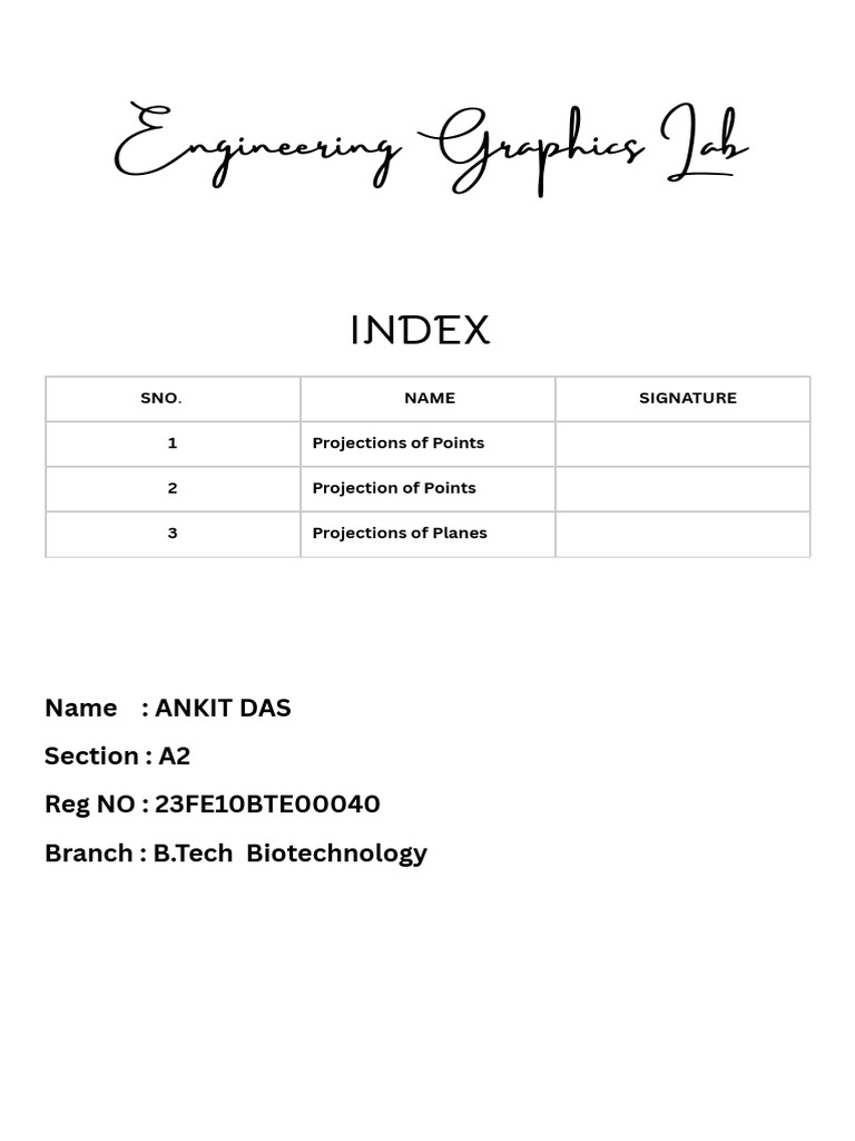 Engineering Graphics Lab | PDF