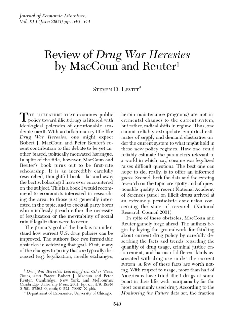Review of Drug War Heresies Insights | PDF | War On Drugs | Cannabis (Drug)