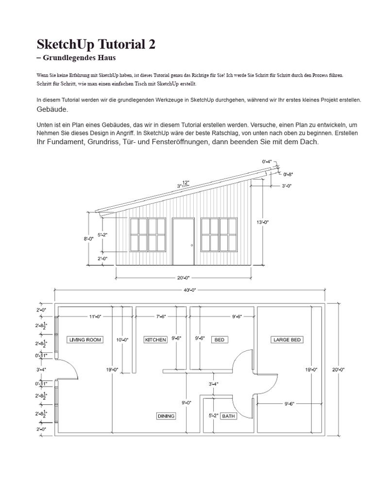 SketchUp Tutorial 2 - Haus | PDF