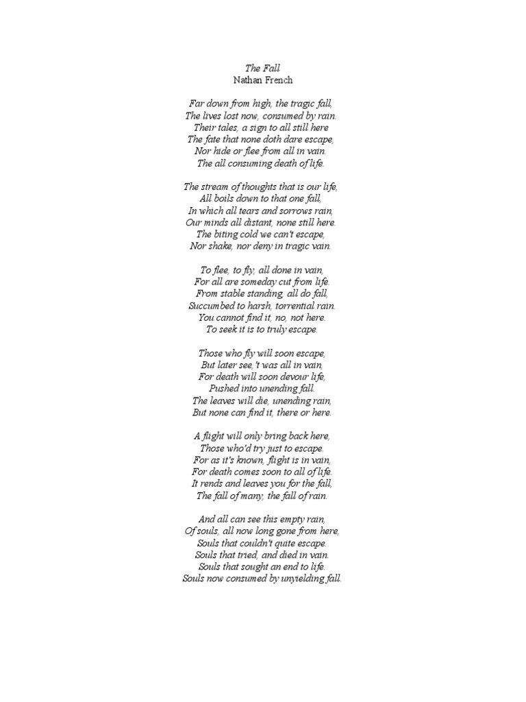 The Tragic Fall of Life | PDF