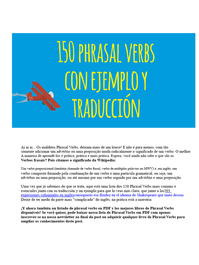 Guia Prático de Phrasal Verbs | PDF