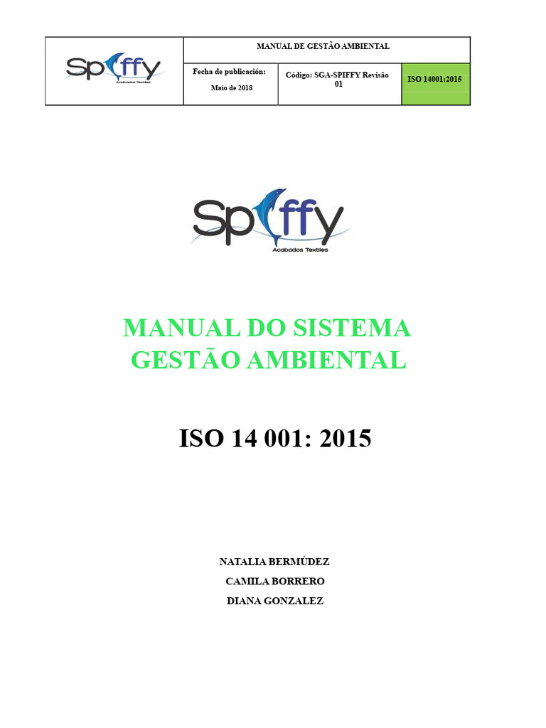 Manual de Gestão Ambiental ISO 14001 | PDF | Gestão de recursos ...
