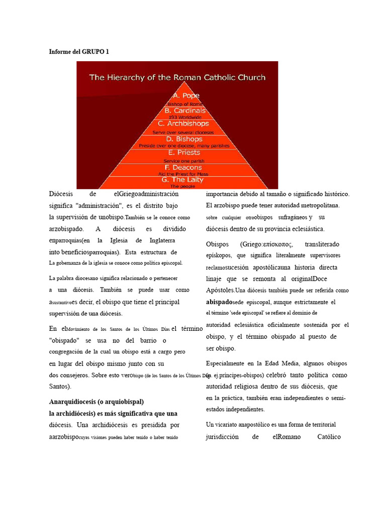 Estructura y Funciones de la Diócesis | PDF | obispo | Diácono