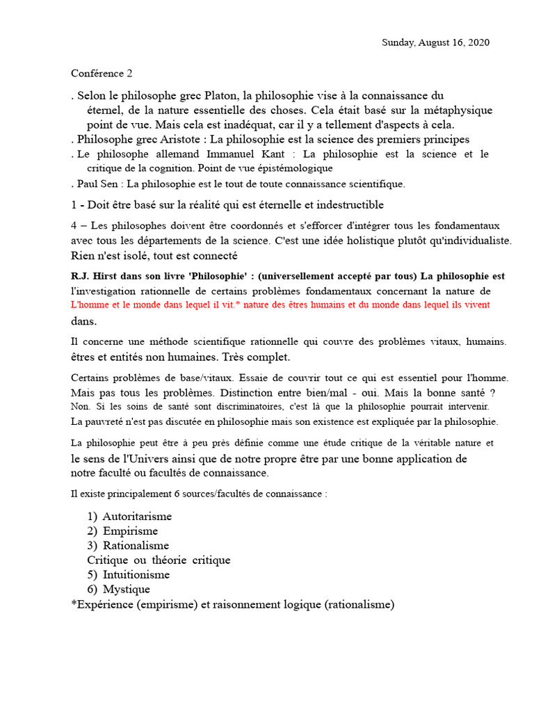Définition et Fondements de la Philosophie | PDF | Science | Empirisme