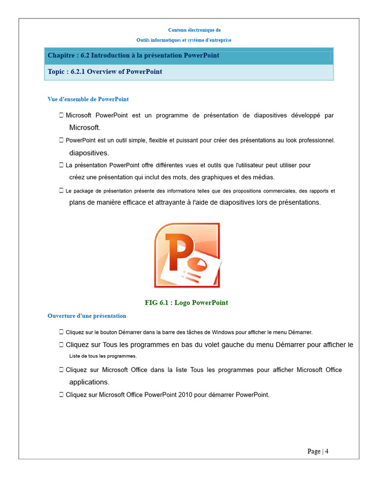 Introduction à PowerPoint 2010 | PDF | Microsoft Powerpoint | Microsoft ...